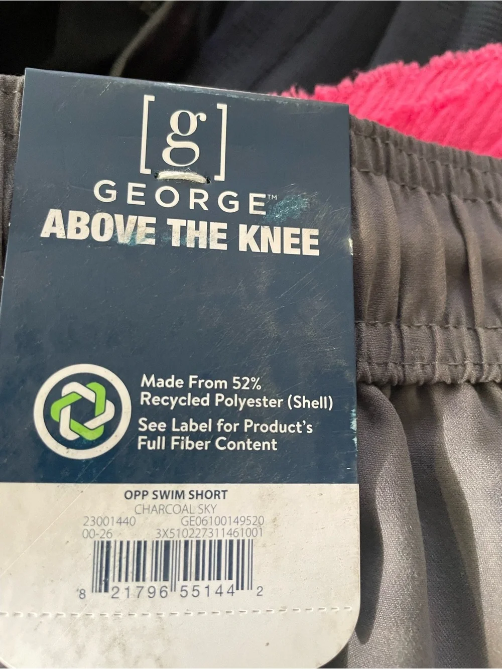 George Men's Charcoal Gray Swim Trunks